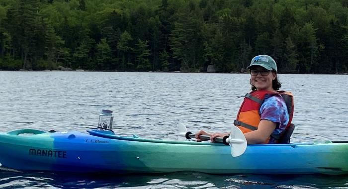 Elyse Scott is pictured in her kayak.
