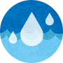 Climate icon of a water droplet