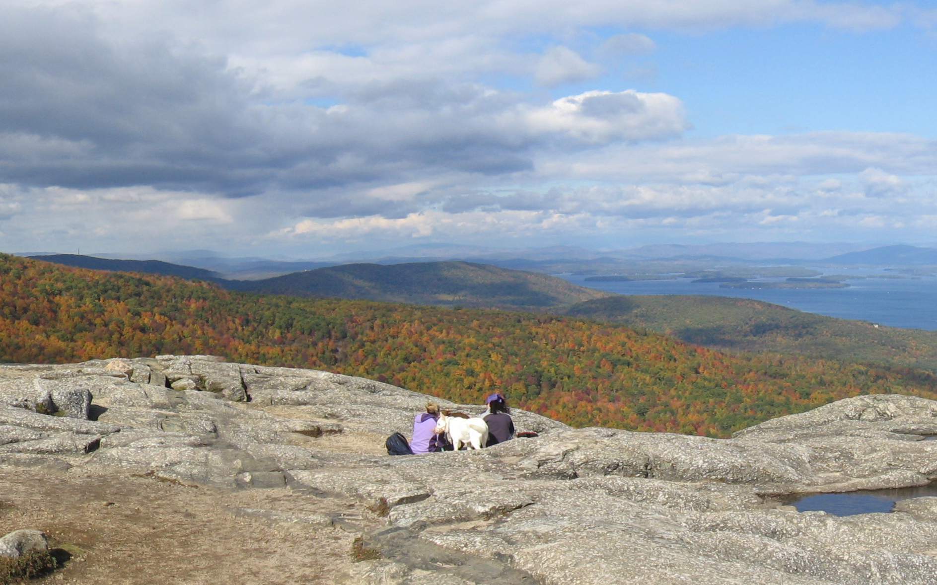 A view from the summit of Mount Major overlooking Lake Winnipesaukee.