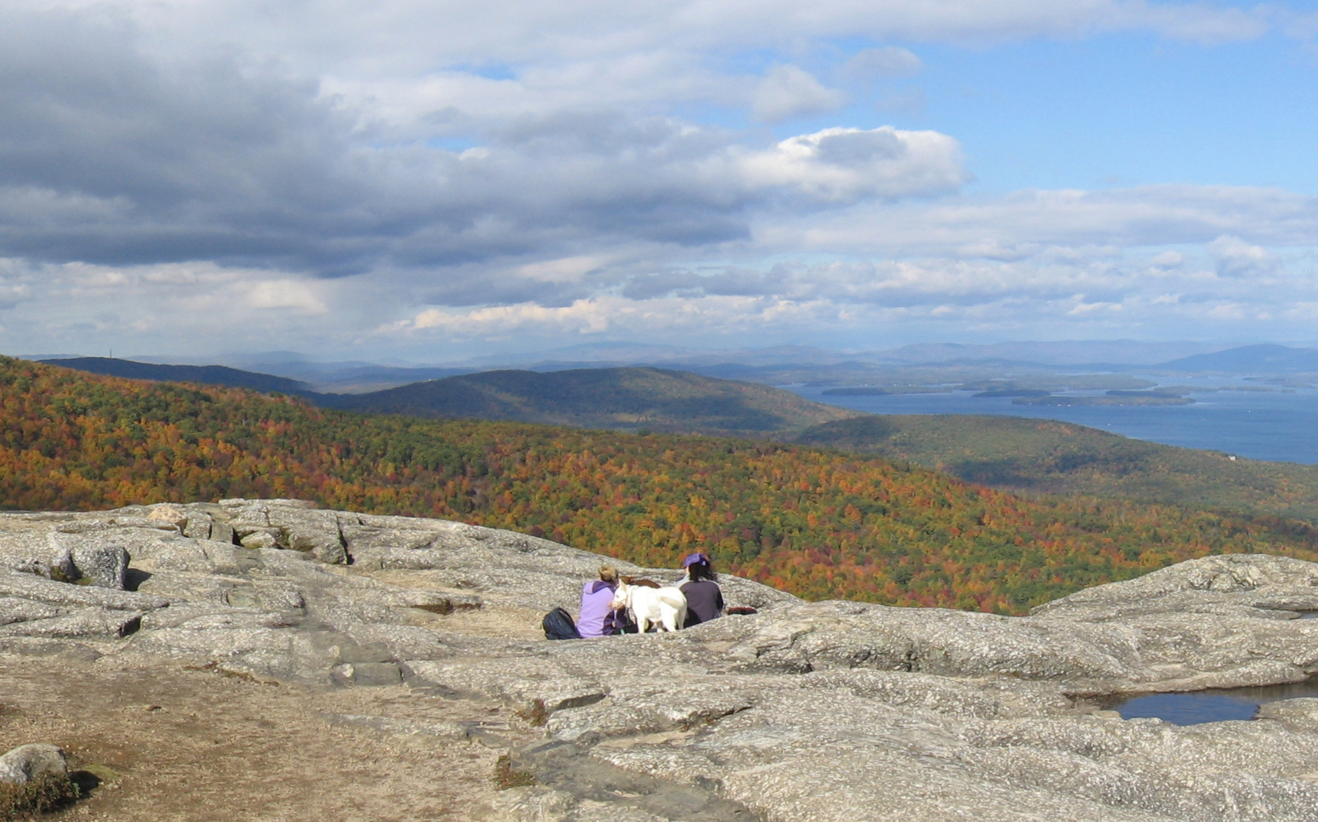 A view from the summit of Mount Major overlooking Lake Winnipesaukee.