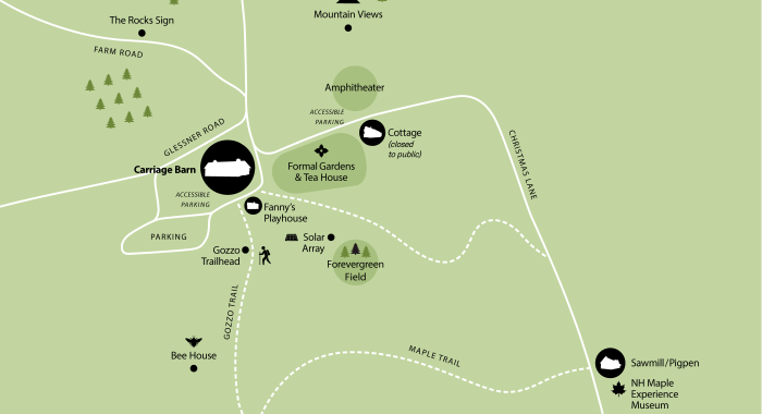A map of the campus at The Rocks.