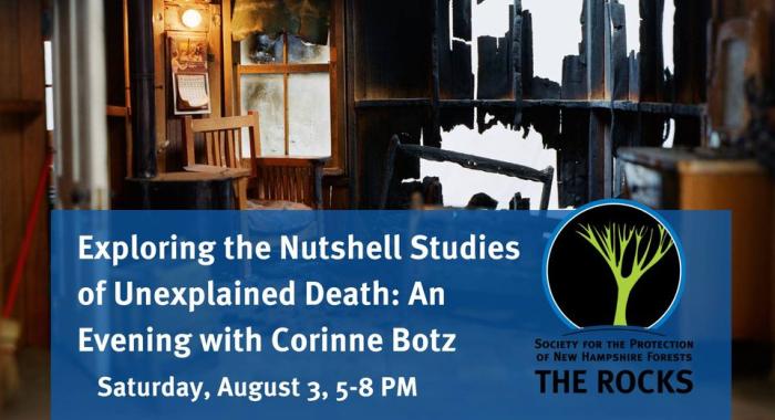 A promotion for the program with a photo of a nutshell study in the background.
