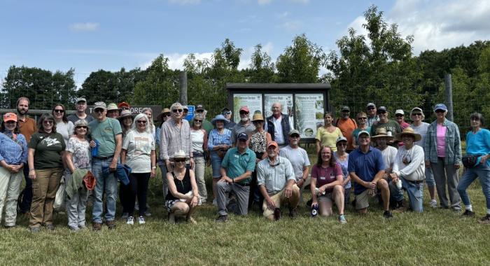 A crowd gathers at Tom Rush Forest with Tom Rush.