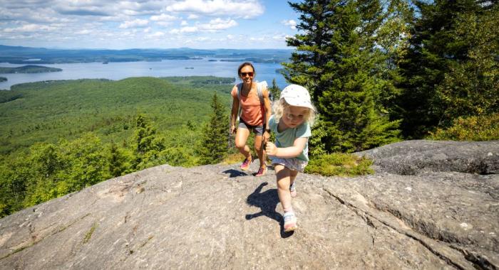 Hikers on Mount Major