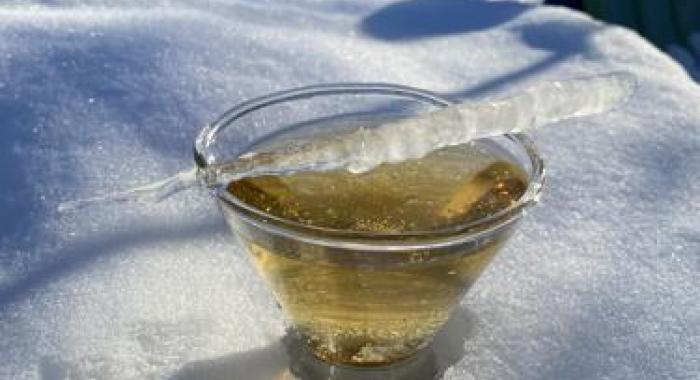 Icicle and sap