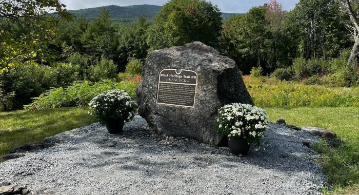 The marker was unveiled on a stone at the property.