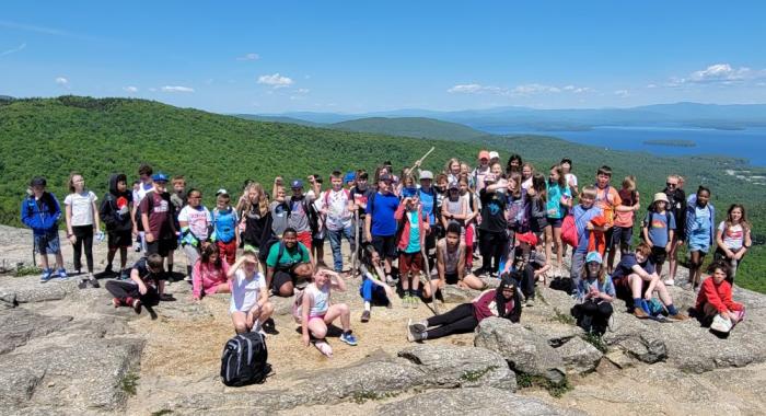 Smiling Students on Summit of Mount Major