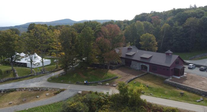 A birds eye view of the campus during the annual meeting.