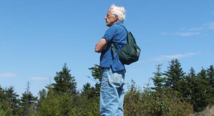 David Diehl taking in the view from Silver Mountain.