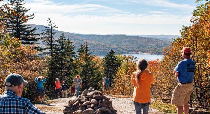 Hikers on top of Sunset Hill