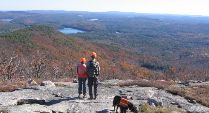 The Mitchells look out over Piper Mountain.