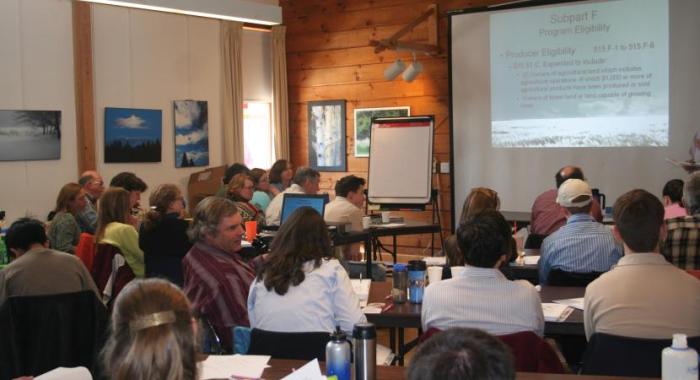 Conservation Center Conference Room filled with people