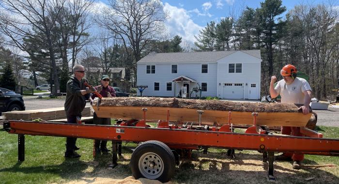 Community Milling with Urban Forestry Center at Creek Farm in Portsmouth