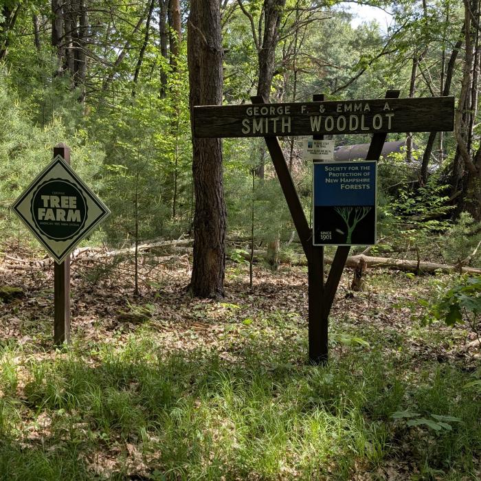 George Smith Woodlot property sign