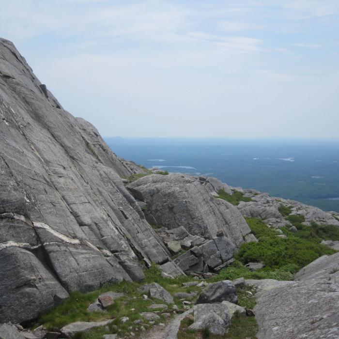 A rocky cliff on the mountain.