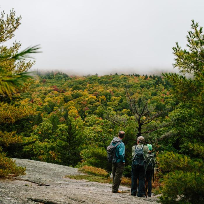 Mount Major hikers take in autumn views