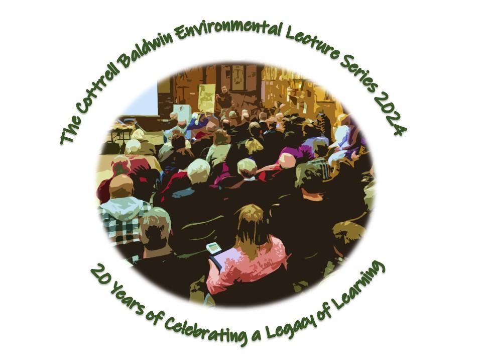A circular logo celebrating 20 year Anniversary of Cottrell-Baldwin lecture series