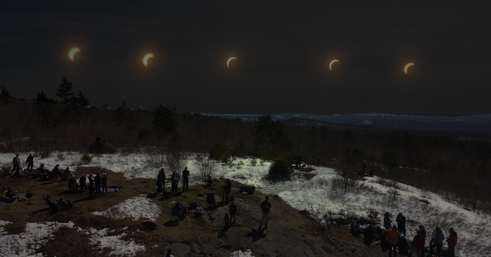 A time lapse of the eclipse as seen from Pine Mountain Alton.