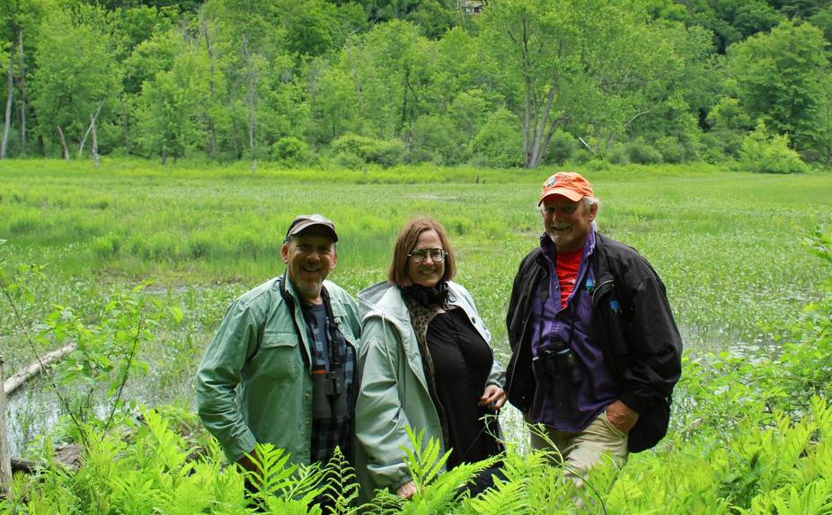 Chris, Jessica, and Dave pose by Mill Brook.