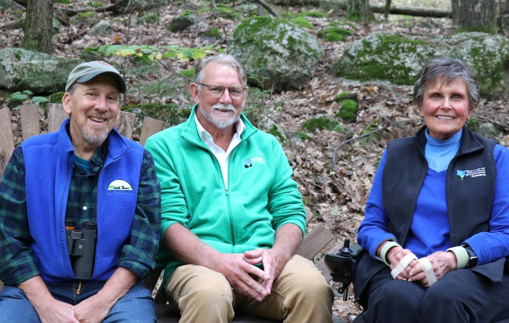 Chris, Dave, and Janet pause on the trail.