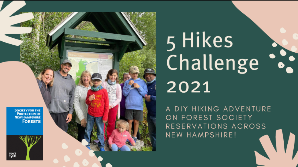 A family poses during 5 Hikes Challenge.