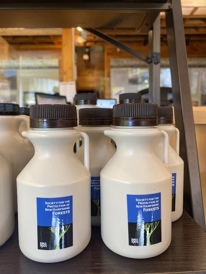 Pints of syrup for sale.