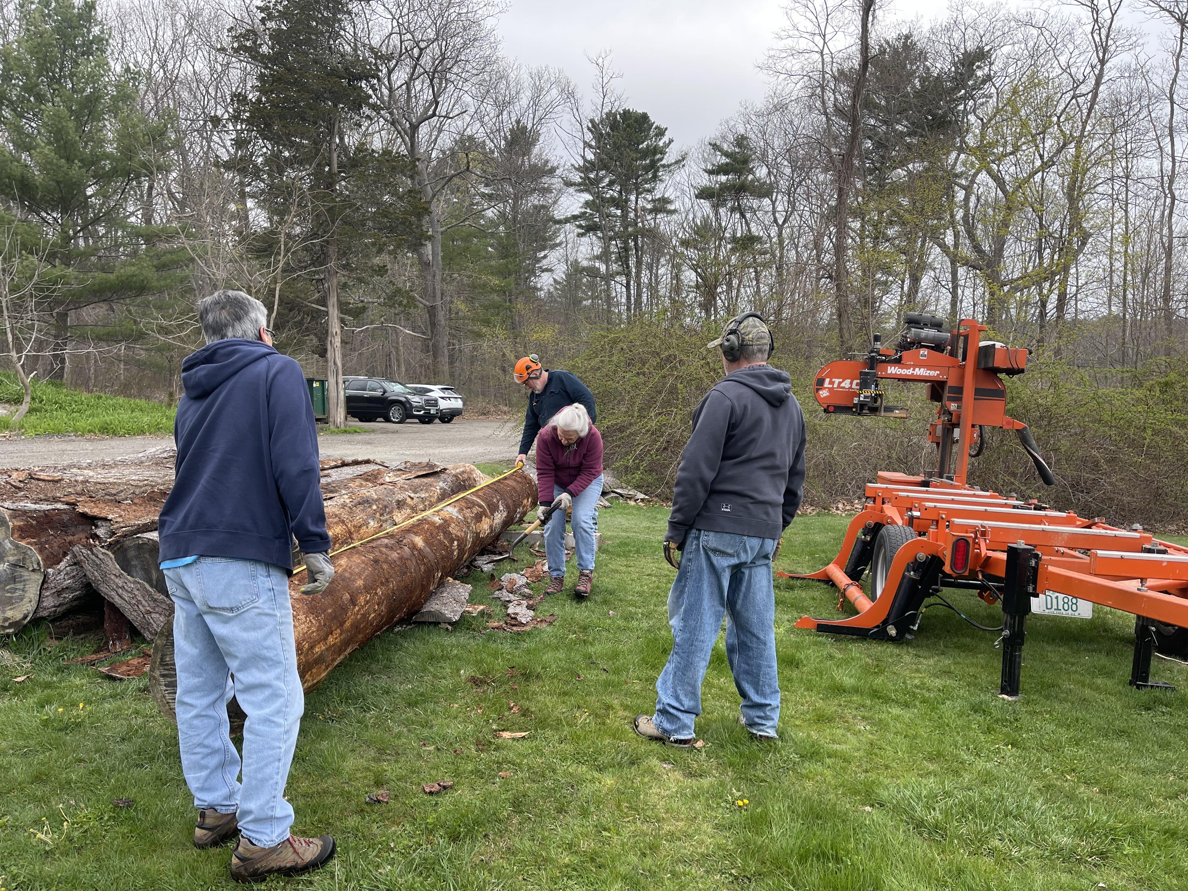 Milling the Little Harbor Road White Pines at Creek Farm