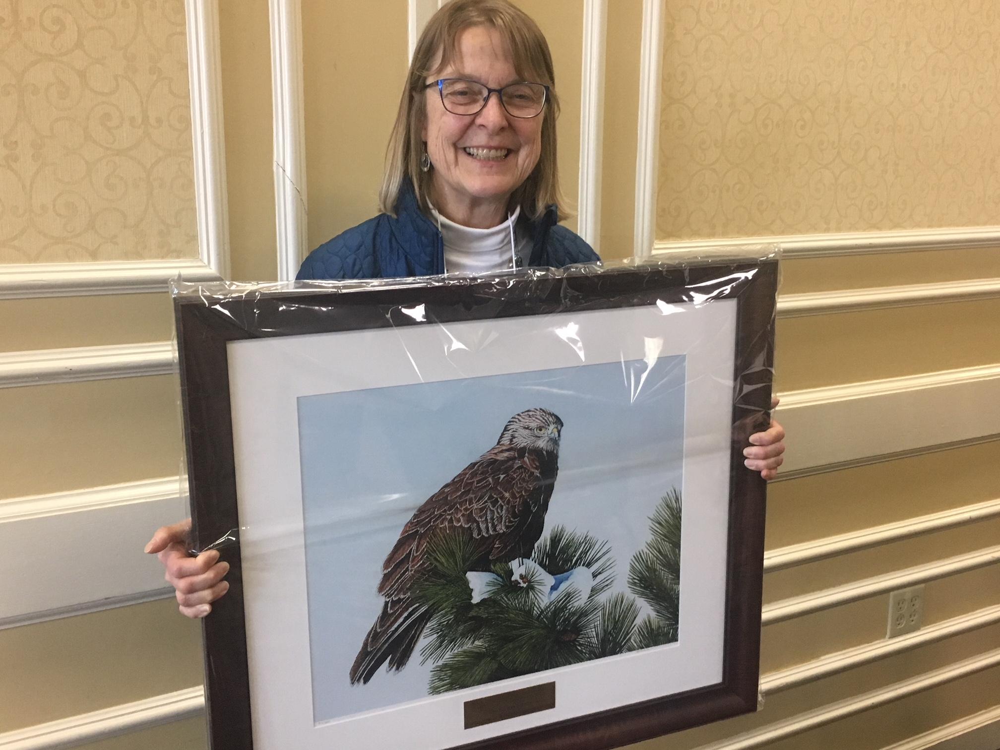 Jane Difley with the Integrity in Conservation Award from the New England Society of American Foresters