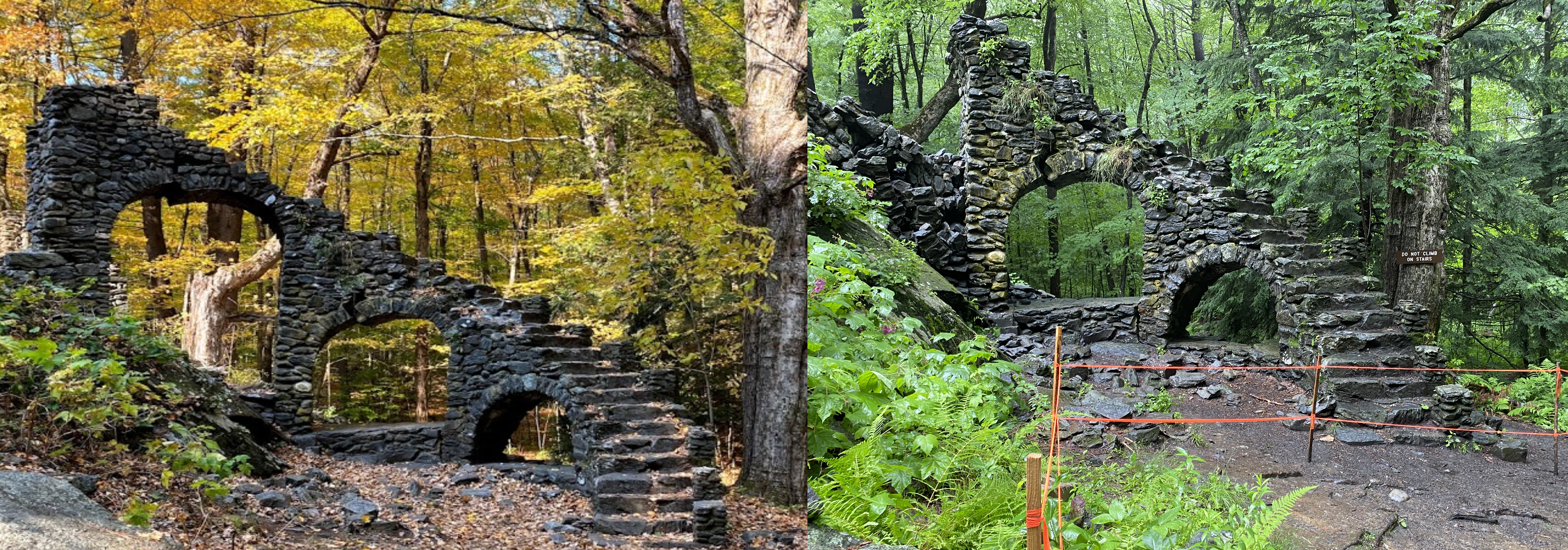 Before and after photos of the staircase.