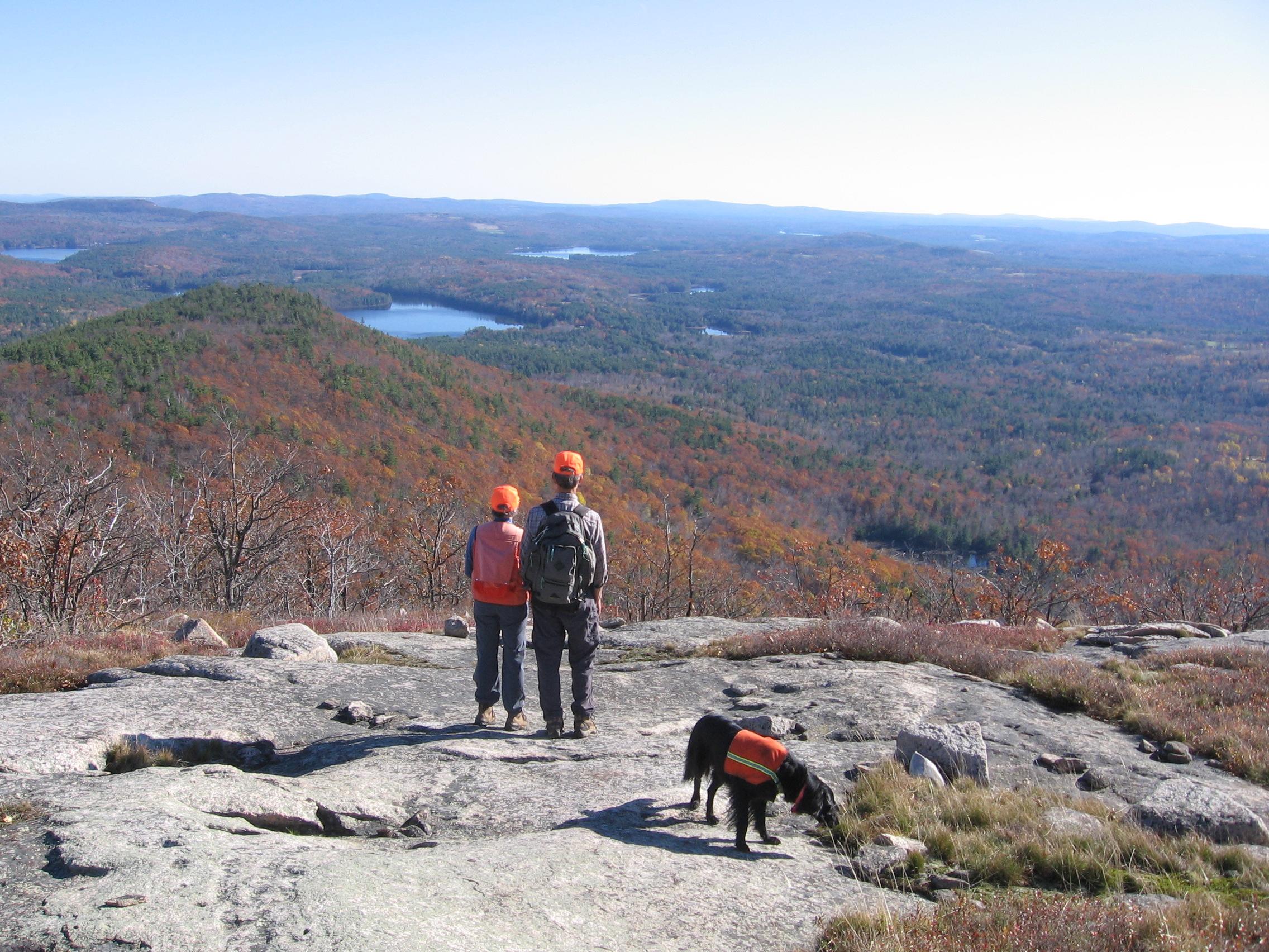 The Mitchells look out over Piper Mountain.