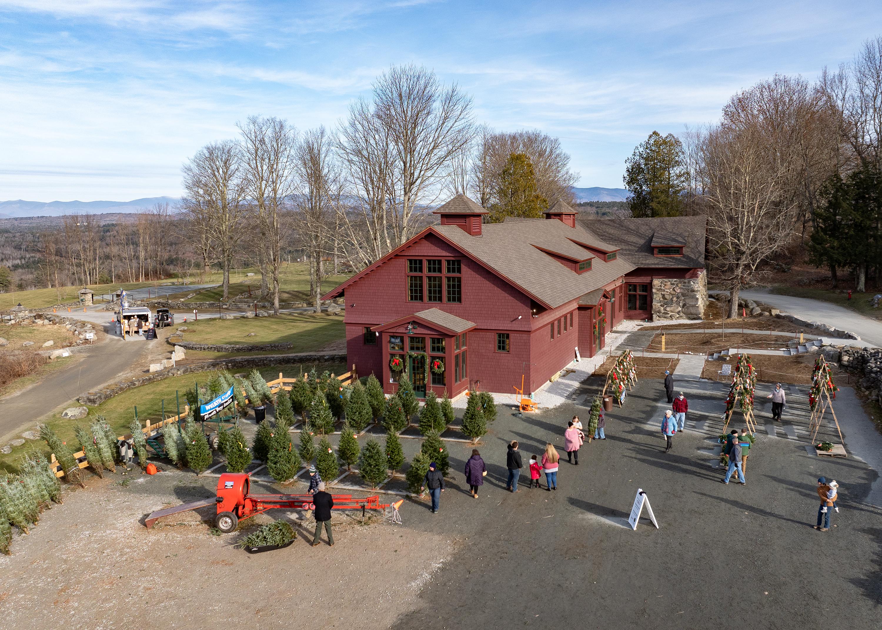 A birds-eye view from above THe Rocks during the holiday season.