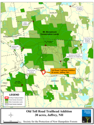Old Toll Road Trailhead addition map