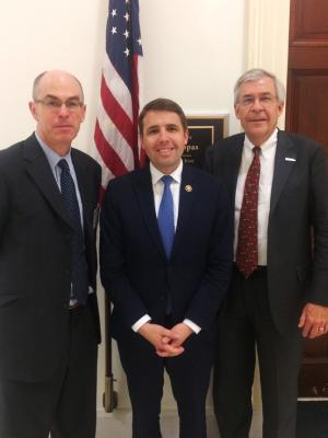 Matt Leahy, NH State Representative Chris Pappas, and Jamey French