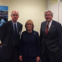 Matt Leahy, US Senator Maggie Hassan, and Jamey French