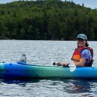 Elyse Scott is pictured in her kayak.