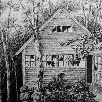 A drawing of the old pump house.