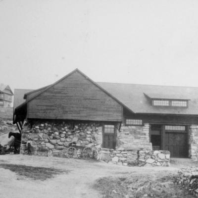 The Stone Barn in the Glessner era in Black and White.