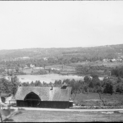 The view from the hill in front of the sawmill.