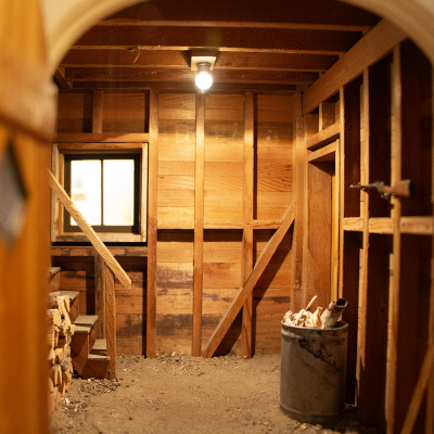 A look inside the mini woodshed in nutshell study number 20.