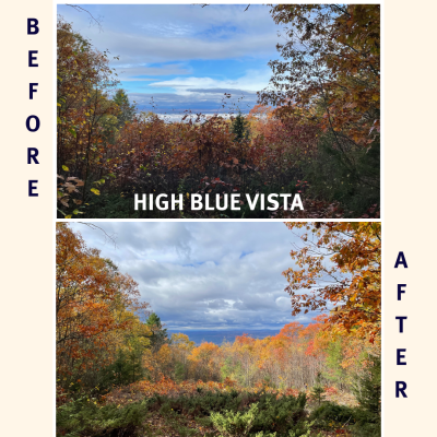A visual comparison of the before and after for vista workday.