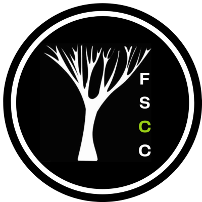 Black circle with SPNHF logo and FSCC abbreviation
