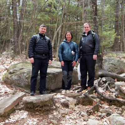 A group of hikers from Nashua and Dunbarton volunteered to pick up trash along the trail.