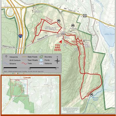 The trail maps from The Rocks' kiosk.