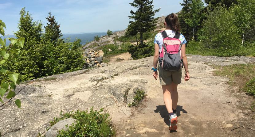 Hiking stewards offer visitors education and information on Mount Major in Alton New Hampshire