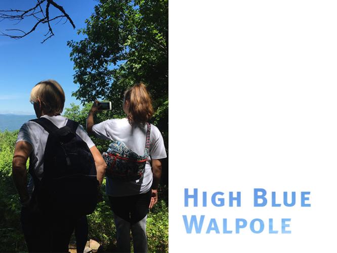 Hikers take in the view at High Blue Reservation in Walpole NH